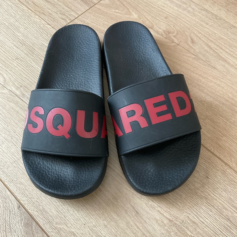 Valentino Black and Red Slides